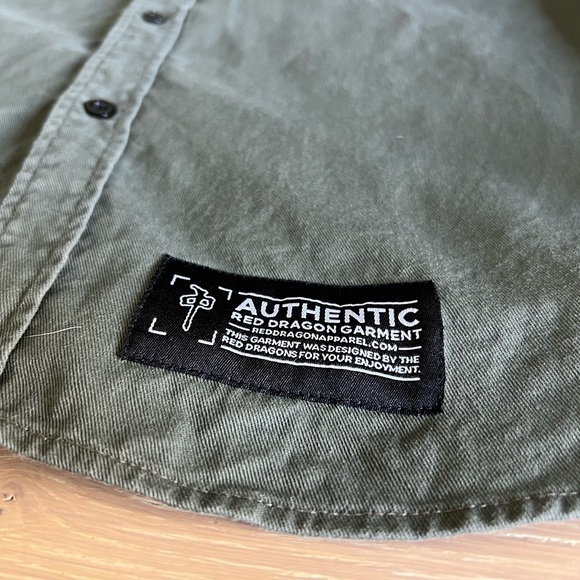 Red Dragon RDS Adult Men’s Hooded Shirt with Pocket - Picture 2 of 6